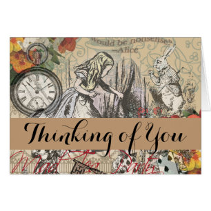 Cartão Alice no País das Maravilhas Cortina Bobagem