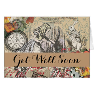 Cartão Alice no País das Maravilhas Cortina Bobagem