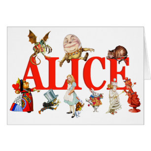 Cartão Alice No País Das Maravilhas E Amigos.