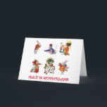 Cartão Alice no país das maravilhas e amigos<br><div class="desc">Alice no país das maravilhas e amigos,  incluindo a rainha dos corações,  o Cardmen,  o coelho branco,  a duquesa e o Caterpillar.</div>