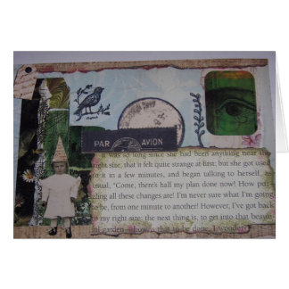 Cartão Alice no partido de jardim do país das maravilhas