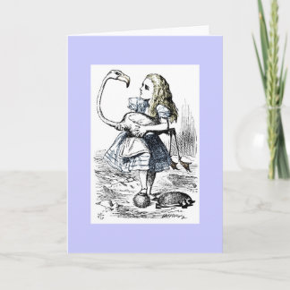 Cartão Alice que joga o Croquet da rainha