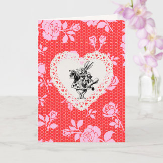 Cartão Alice's Adventures in Wonderland Valentine's Card
