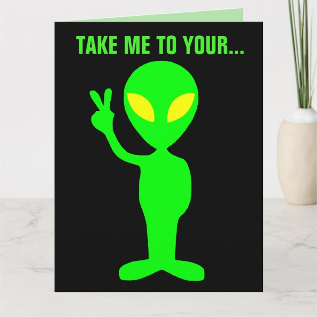 CARTÃO ALIEN BIRTHDAY FUNNY OVERSIZED CARDS (Frente)