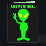 CARTÃO ALIEN BIRTHDAY FUNNY OVERSIZED CARDS<br><div class="desc">ALIEN GREETING CARDS.</div>