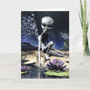 Cartão Alienígena na natureza