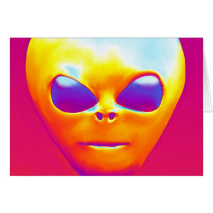 Cartão Alienígena psicodélica