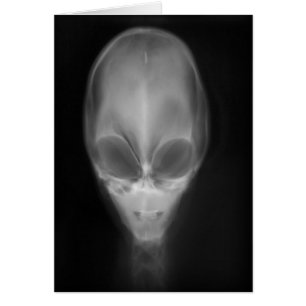 Cartão Alienígena Skull X-ray