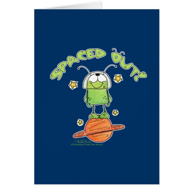 Cartão Alienígena Spacted Out (Frente)