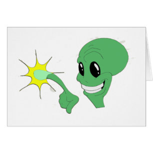 Cartão Alienígena verde