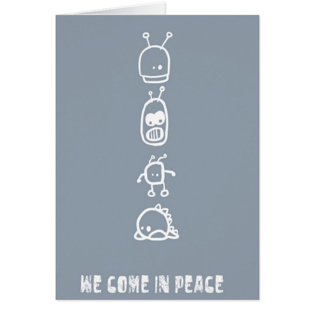 Cartão Aliens bonitos (Frente)