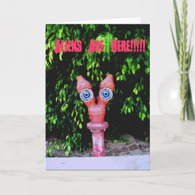 Cartão Aliens estão aqui (Frente)