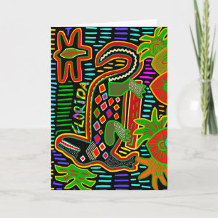 Cartão Aligátor da Flórida - Crípticos de Furacão