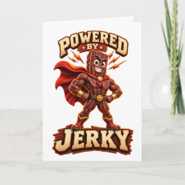 Cartão Alimentado pelo Jerky Super-herói