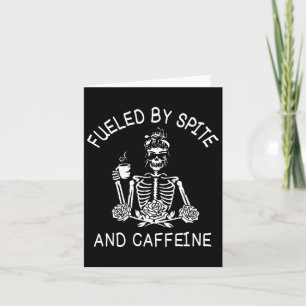 Cartão Alimentado Por Calção E Cafeína, Floral Halloween