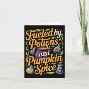 Cartão Alimentado Por Poções E Pumpkin Spice Cozy Fall Wi