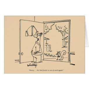 Cartão Alimentador vazio do pássaro