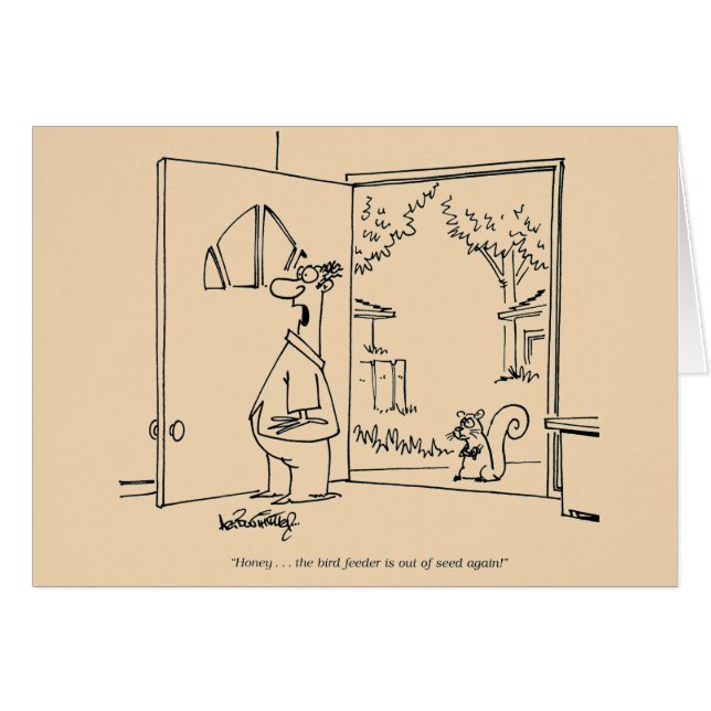 Cartão Alimentador vazio do pássaro (Frente horizontal)