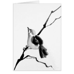 Cartão Alimente-me… Alimente-me, pássaro do principiante