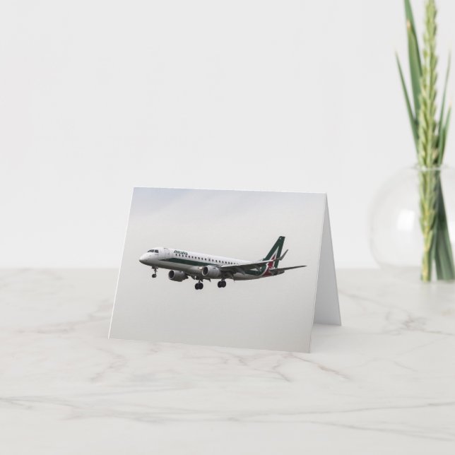 Cartão Alitalia Embraer 190 (Frente)