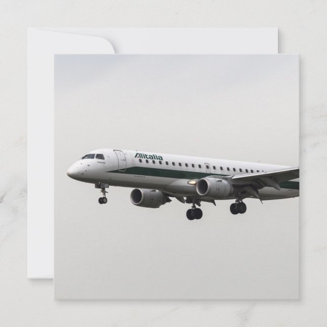 Cartão Alitalia Embraer 190 (Frente)