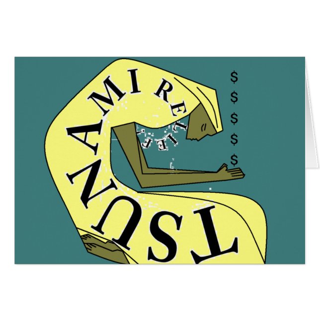 Cartão Alivio TSUNAMI! $ (Frente Horizontal)