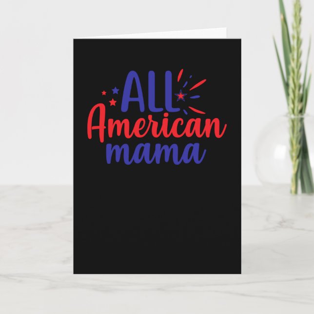 Cartão All American Mama (Frente)