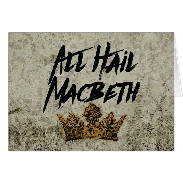 Cartão All Hail Macbeth (Frente Horizontal)