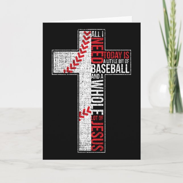 Cartão All I Need Is Sell And Jesus Christian Cross Faith (Frente)