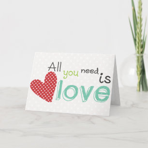 Cartão All you need is Love