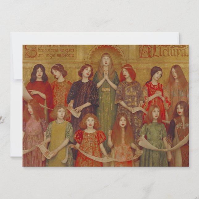 Cartão Alleluia (por Thomas Cooper Gotch) (Frente)