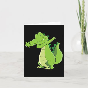 Cartão Alligador Dançante Gift Funny Dabbing Alligator