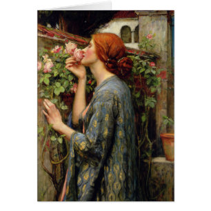 Cartão Alma da Rosa por John William Waterhouse