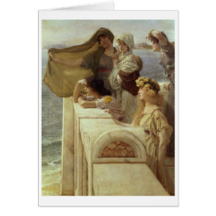 Cartão Alma-Tadema   no Berço do Afrodite, 1908