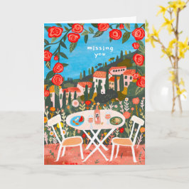 Cartão Almoço com uma visão que não está em Gouache