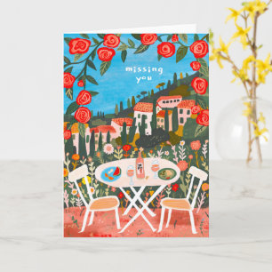 Cartão Almoço com uma visão que não está em Gouache