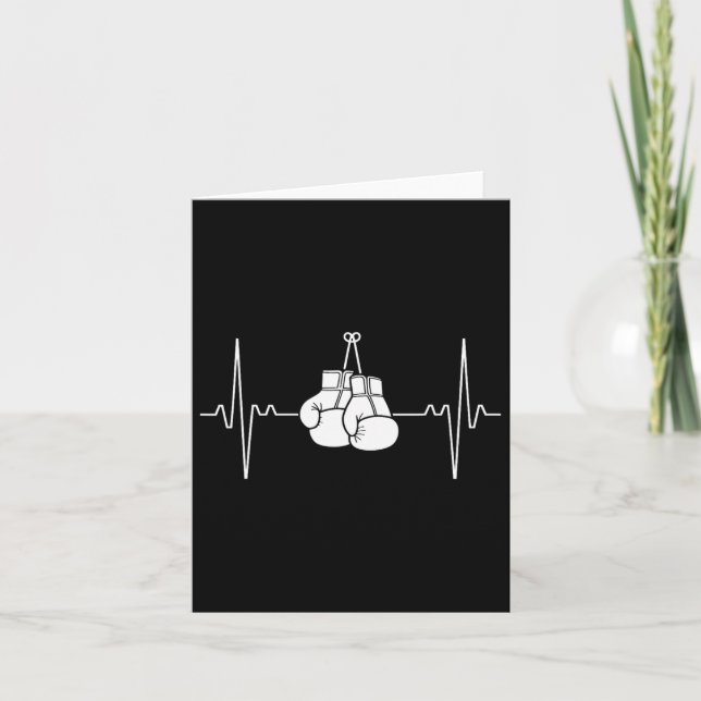 Cartão Almoço da Linha de Pulsação de Boxbeat Design 1 (Frente)