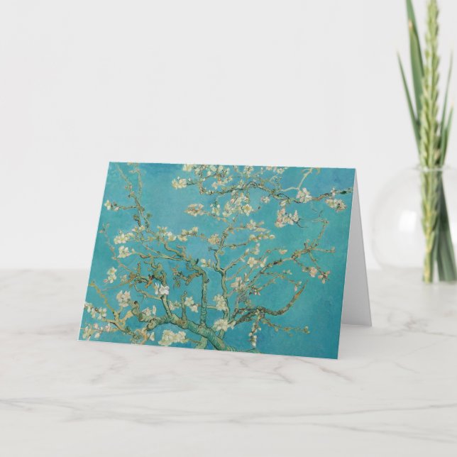 Cartão Almond Blossom, Oil Painting, Vincent Van Gogh (Frente)
