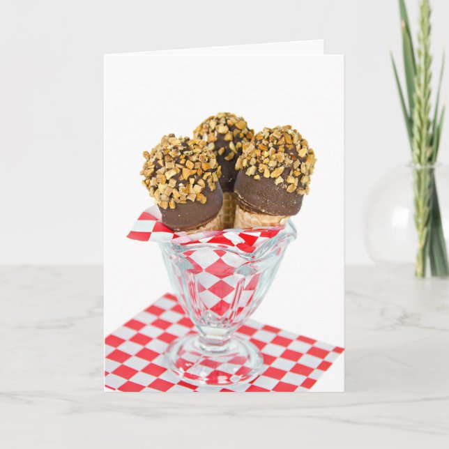 Cartão Alô, pauzinhos de sorvete em vidro (Frente)