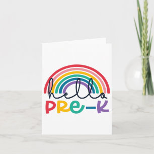 Cartão Alô, Pré-k Rainbow Ck Para O Professor K