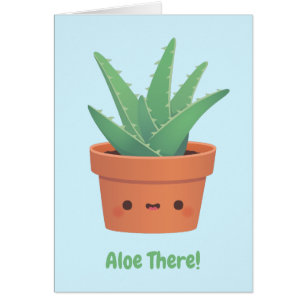 Cartão Aloe aí, Olá aí Piada Divertida Saudação
