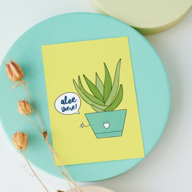 Cartão Aloe Ali | Plantas Punny (Criador carregado)