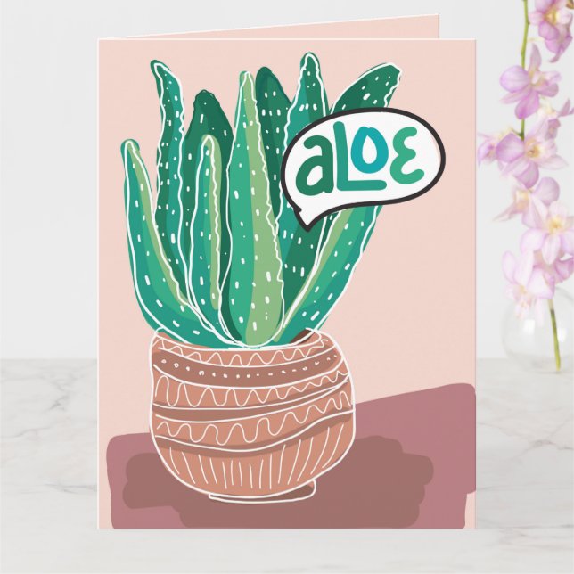 Cartão Aloe My Friend Folded Greeting Card (Orquídea)