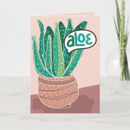 Cartão Aloe You Vera Muita Carta De Saudação Pun Love