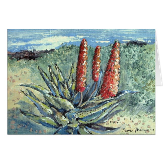 Cartão Aloés da montanha (Frente Horizontal)