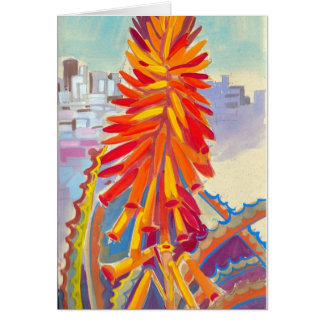 Cartão Aloés de florescência