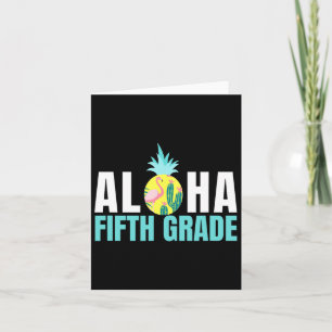 Cartão Aloha 5º ano de volta às escolas Professores Gif