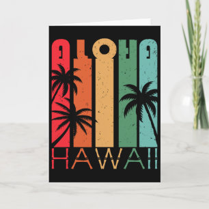 Cartão Aloha Havaí Palmeira Tropical Ilha Havaiana Lo