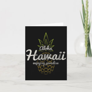 Cartão Aloha Hawaii Luau Figurume Havaiano Pineap de Vaci