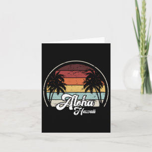 Cartão Aloha Hawaii Palmeiras Fresco Casual Verão Férias 
